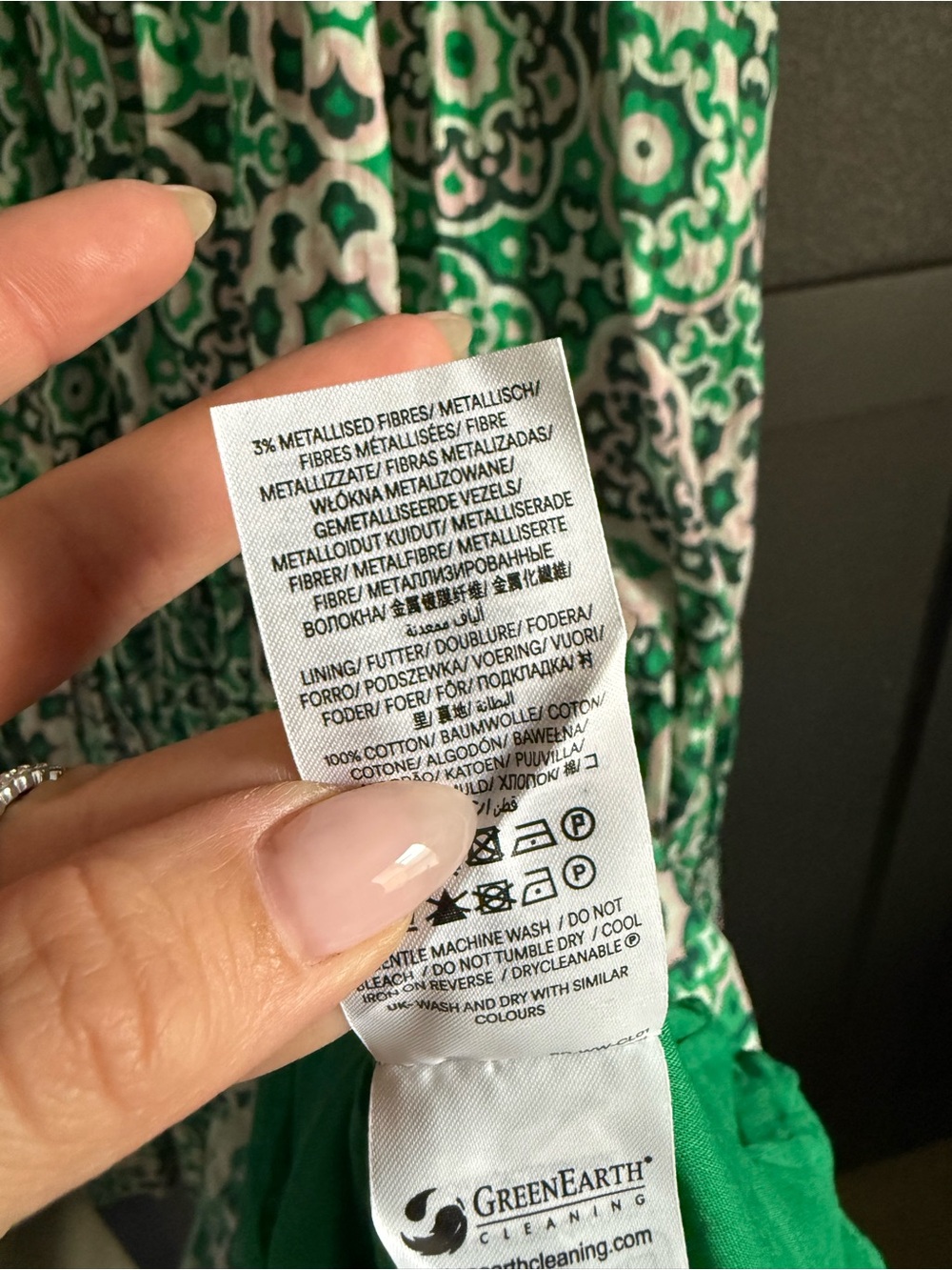 BODEN • NWT cotton maxi tie neck tank dress - 8 petite green white - Picture 11 of 12